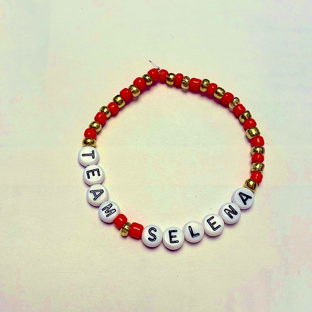 Taylor swift friendship beaded letter bracelet funny for eras tour "team Selena"